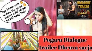 Pogaru Dialogue Trailer Reaction | Dhruva Sarja | Rashmika Mandanna | Filmy Madness Reaction