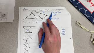 Geometry Triangle Congruence Notes
