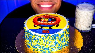 Minion HEIST CREAM CAKE Mega Jerry ASMR Eating Despicable Me 4 Ice Cream Cake No Talking BIG BITES