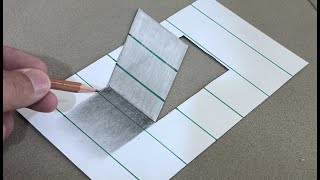 easy 3d drawing on paper - how to draw 3d