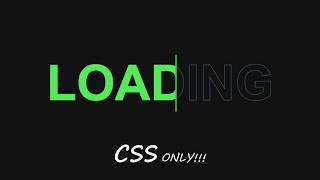 CSS Border Text Loader | CSS Animation