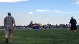 Watch: Kids OK after another bouncy house lifts off