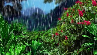 Heavy Rain Sounds in the Jungle | White Noise Rain Sounds for Sleeping