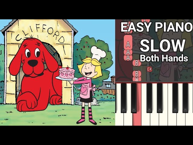 Clifford The Big Red Dog Both Hands Easy Piano Tutorial Theme Song