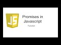 Javascript Promises and async/await Tutorial