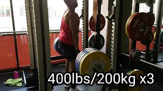 Rackpulls 400lbs/200kg x3 #DunkJourney - George Kofi