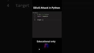 DDos attack in python (edu purpose) #ethicalhacking #ddos