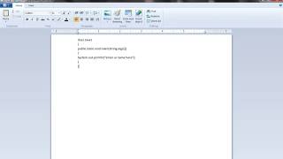 How to print your name using java(simple program)