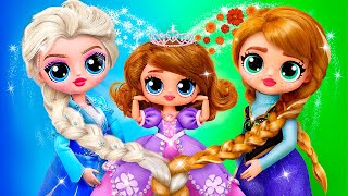 Sofia the First Was Adopted by Elsa and Anna / 30 Frozen and LOL OMG DIYs