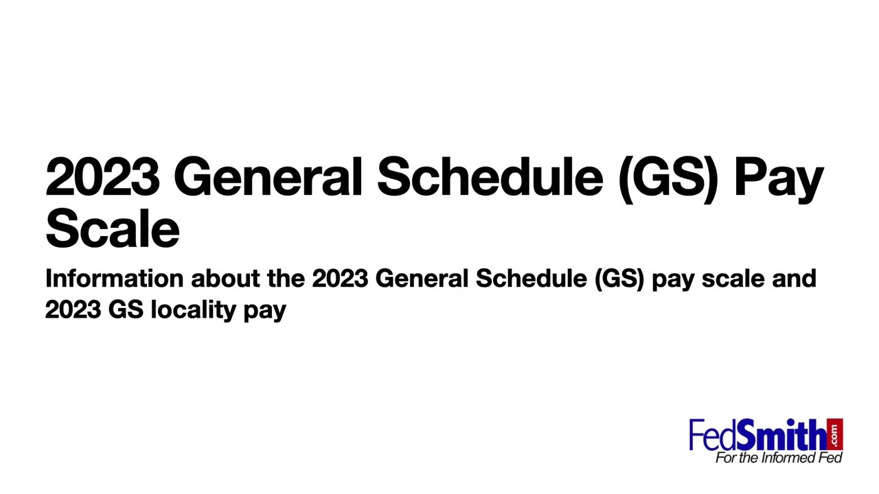 2023 GS Pay Scale - YouTube