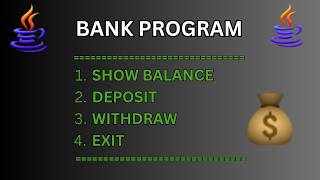 Code a Banking Program in Just 6 Min with JAVA 💰