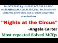 MCQs Nights at the Circus  Angela Carter | Nights at the Circus | Angela Carter@studyadmirers