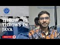 Throw vs Throws in Java | Exception Handling Explained with Examples