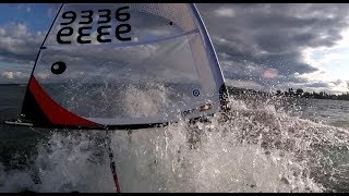 Open Bic sailing 20kts|lake Constance