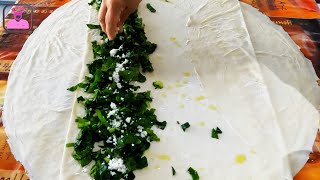 Spinach Pastry Recipe - Making Crispy Hand Rolled Pastry