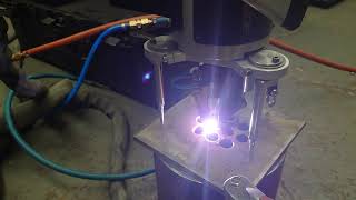 Polysoude p6 tube to sheet orbital welding in action