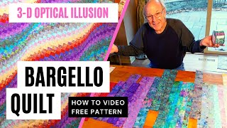 Bargello Quilt How to Video, Free Pattern and Expert Tips: Be inspired by the 3-D optical illusion