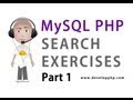 1. MySQL PHP Search Programming : Create and Populate Example Tables Script