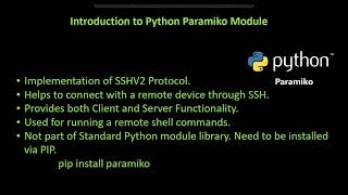 Introduction to Python Paramiko