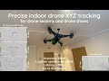 Precise XYZ tracking for indoor drone swarms and indoor drone shows