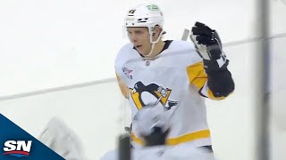 Penguins' Blake Lizotte Wheels Around Offensive Zone And Rips It Glove Side