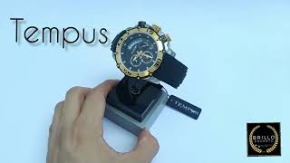 Reloj Tempus Negro y Dorado deportivo hombre (Brillo Encanto)