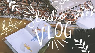 Studio Vlog ✦ Calm and Peaceful Day In The Life Of An Illustrator