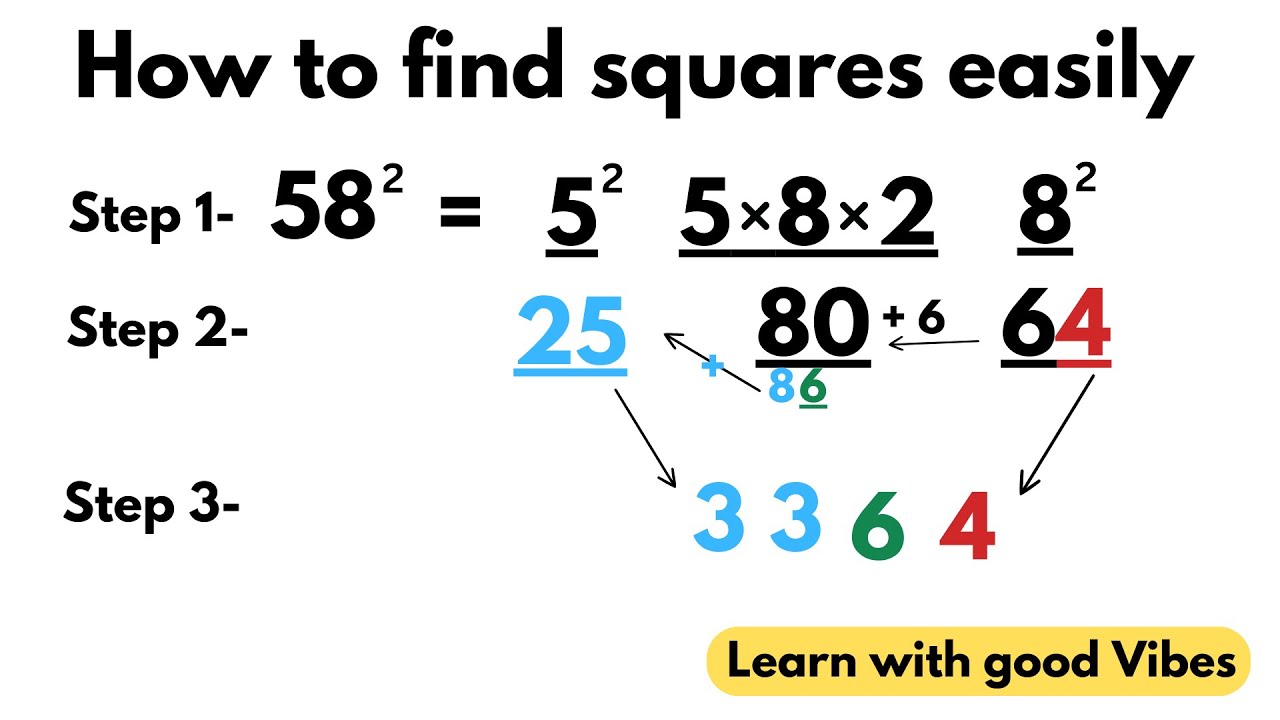Easy Trick How To Find Squares Easily Youtube