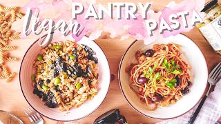 VEGAN PANTRY PASTA IDEAS ≫ QUICK & EASY | Plant based  pantry meal recipes for quarantine days!