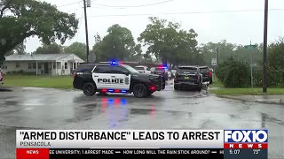 Armed disturbance leads to arrest in Pensacola