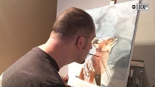 Man Paints With his Mouth Due to Rare Disease | Localish