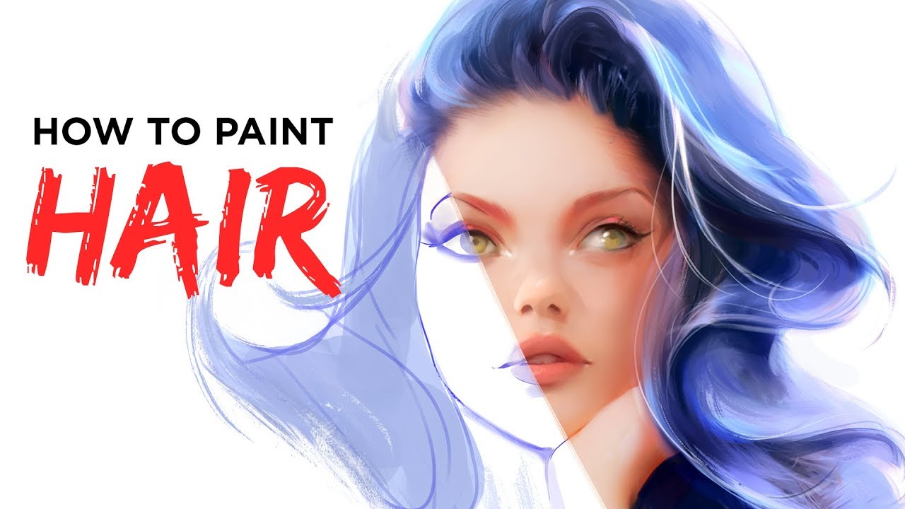 Hair Digital Art Tutorial How To Paint Kyle Favro