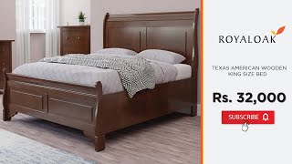 Royaloak | Texas American Wooden King Size Bed With Hydraulic Storage