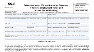 IRS Form SS-8 Walkthrough ARCHIVED COPY - READ COMMENTS ONLY