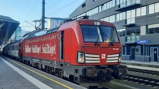 Abfahrt der 193 965-1 am D305 in Salzburg Hbf am 21.12.2024