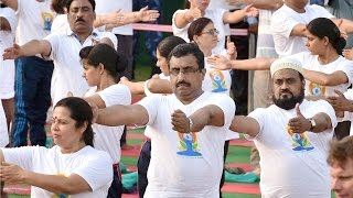 BJP's Ram Madhav questions VP Ansari's absence on Yoga day