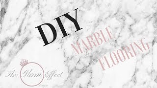 DIY MARBLE FLOORING UNDER $30| MINI TUTORIAL