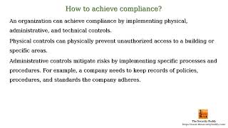 What is compliance in information security?