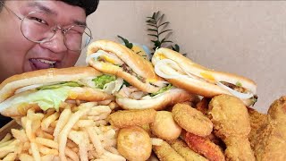 롯데리아에 신메뉴 나와서 품절대란 뚫고 먹방. Mukbang