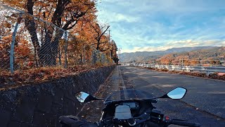 Motorcycle trip to Japan's picturesque countryside autumn POV tour 4K