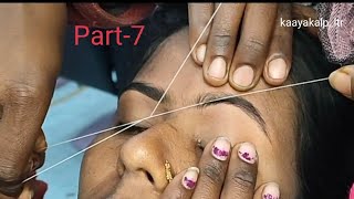 everything about eyebrow threading part - 7 || Right side ki आईब्रो थ्रेडिंग कैसे करें ||