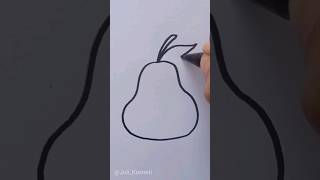 Menggambar buah pir #shorts #menggambarbuah #buah #pir #menggambardanmewarnai #drawing #gambarbuah