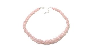 Colleen Lopez Morganite Faceted Bead Necklace