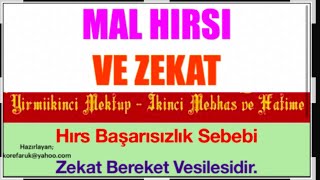 UHUVVET RİSALESİ MAL HIRSI VE ZEKAT -3 Faruk Sümbül\u0026 Kudret Tartılacı