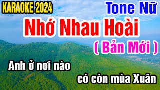 Nhớ Nhau Hoài Karaoke Tone Nữ Nhạc Sống gia huy beat