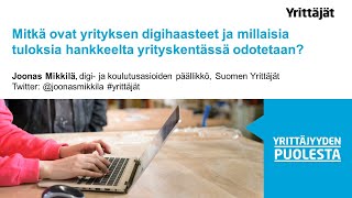 Tilannehuone 2.3.2022 Mitä yritykset odottavat hankkeelta / Joonas Mikkilä, Suomen Yrittäjät