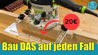 Werkstatt-Tipp: Geniale Fräsvorrichtung für unter 20 Euro selbst bauen⎜kleine holzwerkstatt
