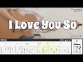 I Love You So - The Walters | Fingerstyle Guitar | TAB + Chords + Lyrics