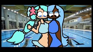 Two hungry swimmers /Stomach growl animation