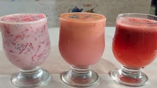 തണ്ണിമത്തൻ കൊണ്ട് മൂന്ന് തരം  ഡ്രിങ്ക്സ്/watermelon drinks/Homely Bakes summer drinks recipe no.11